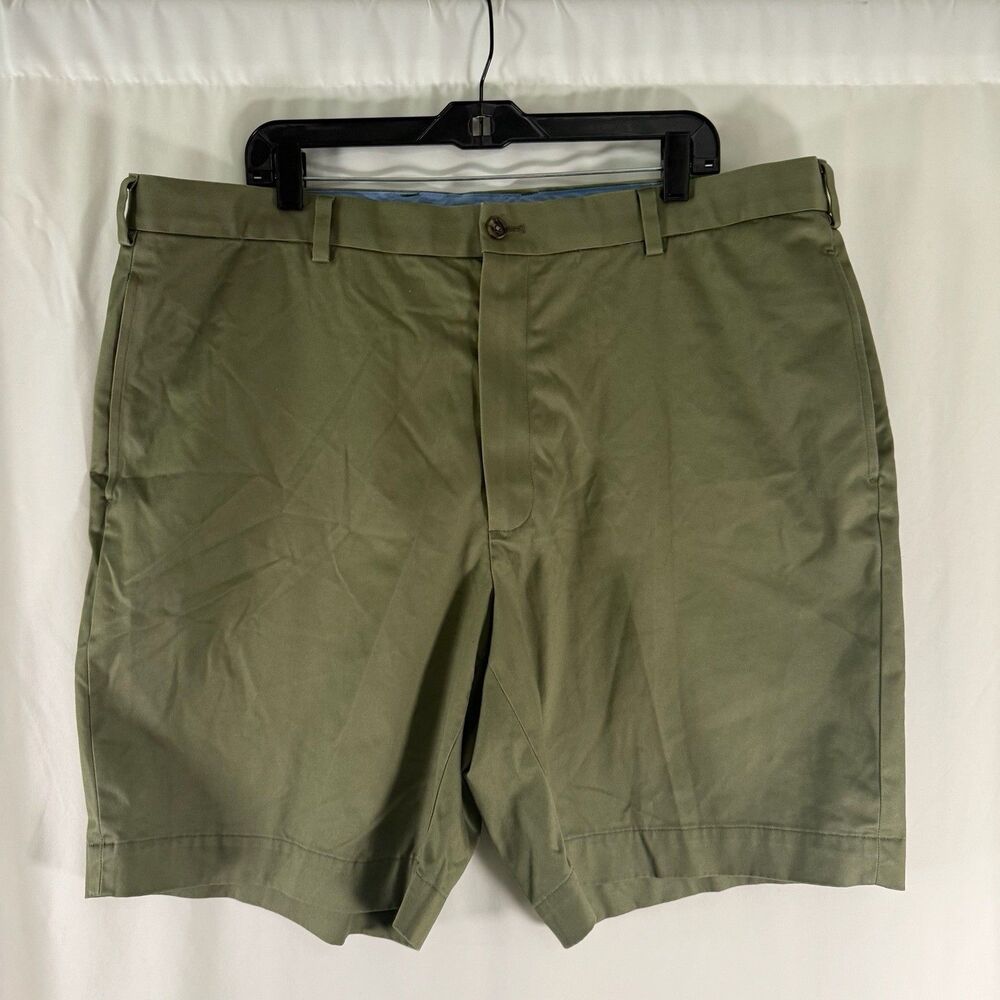 Brooks Brothers Lightweight Advantage Chino Men's 42 Green Flat Front Cotton Bl